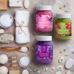 Natural Bath Salts Set - Lavender, Rose, Eucalyptus