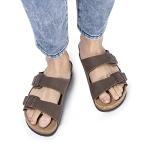 Men's Adjustable Arch Support Sandals - Brown Size 10.5