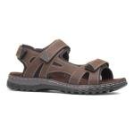 Edwin Men's Brown Easy Fasten Sandal, Size 8