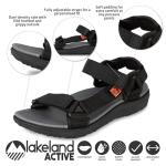 Men's Black Adjustable Trekking Sandals - Size 7