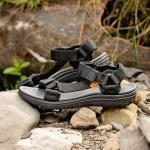 Men's Black Adjustable Trekking Sandals - Size 7
