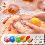 Kids' Bath Bombs Gift Set - 20 Colorful Fizzies
