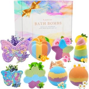 8 Large Organic Bath Bombs Gift Set