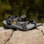 Men's Black Adjustable Trekking Sandals - Size 7