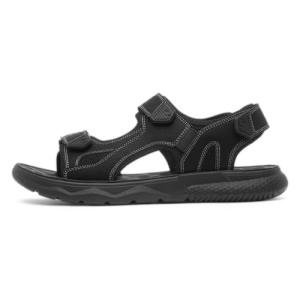 Hobos Hogan Men's Black Easy-Fasten Sandals, Size 9