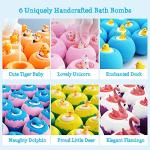 Aofmee Kids Bath Bombs Gift Set with Surprises