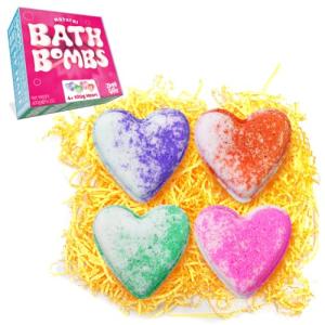 Large Love Heart Bath Bombs Gift Set