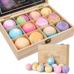 12pcs Bath Bombs Gift Set in Wooden Box