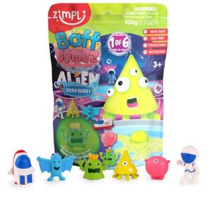 Zimpli Kids Alien Surprise Bath Bombs - 6 Collectibles