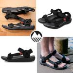 Men's Black Adjustable Trekking Sandals - Size 7