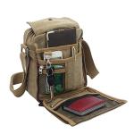 Men's Retro Canvas Crossbody Bag with Pockets