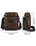 Men's Genuine Leather Crossbody Shoulder Bag