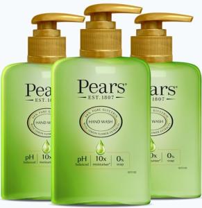Pears Moisturising Hand Wash with Lemon Flower, 3 Pack