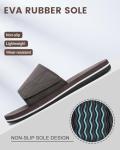 Adjustable Lightweight Brown Slides for Men