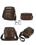 Men's Genuine Leather Crossbody Shoulder Bag