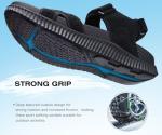 Men's Orthopedic Leather Hiking Sandals, Size 10 Black