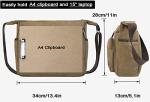 JAKAGO Canvas Messenger Bag for Travel and Everyday Use