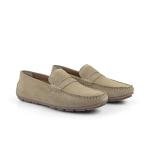 Men's Taupe Suede Driving Loafers - Extra Comfort