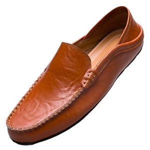 Men’s Brown Leather Slip-On Loafers Size 10.5