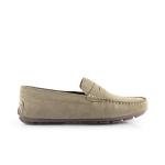 Men's Taupe Suede Driving Loafers - Extra Comfort