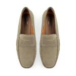 Men's Taupe Suede Driving Loafers - Extra Comfort