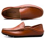 Men’s Brown Leather Slip-On Loafers Size 10.5