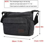 JAKAGO 13-Inch Multi-Pocket Crossbody Bag