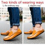 Men’s Brown Leather Slip-On Loafers Size 10.5