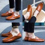 Men’s Brown Leather Slip-On Loafers Size 10.5