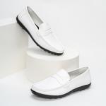 Men's White Slip-On Loafers for Casual Style