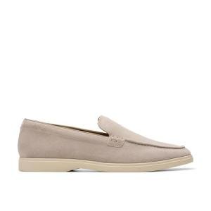 Clarks Men's Grey Suede Moccasins, Size 9 UK