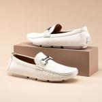 Bruno Marc White Loafers for Men, Size 10