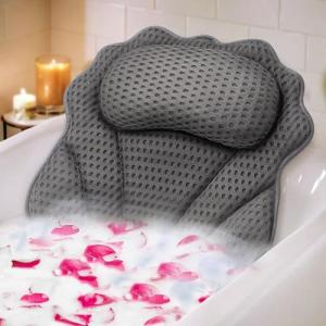 Ergonomic Luxury Bath Pillow with Suction Cups