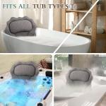Ergonomic Luxury Bath Pillow with Suction Cups