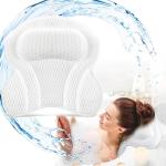 XFLYP Ergonomic Bath Pillow with Suction Cups