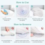 XFLYP Ergonomic Bath Pillow with Suction Cups