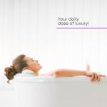 FINEWAY Ergonomic Bath Pillow with 6 Suction Cups