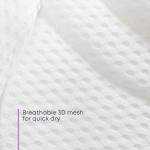 FINEWAY Ergonomic Bath Pillow with 6 Suction Cups