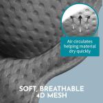 Non-Slip Bath Pillow with Suction Cups - Grey