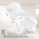 Ergonomic 4D Bath Pillow with Strong Suction Cups