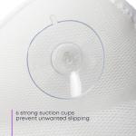 FINEWAY Ergonomic Bath Pillow with 6 Suction Cups