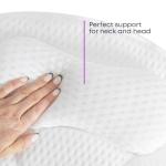 FINEWAY Ergonomic Bath Pillow with 6 Suction Cups