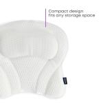 FINEWAY Ergonomic Bath Pillow with 6 Suction Cups