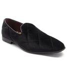 Thomas Crick Men's Black Velvet Dress Loafers