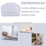 Soft Waterproof Bath Pillow with Strong Suction Cups