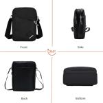 Men's Nylon Crossbody Sling Bag - Black