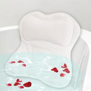 Ergonomic Waterproof Bath Neck Pillow with Suction Cups