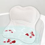Ergonomic Waterproof Bath Neck Pillow with Suction Cups