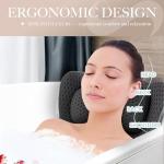 Joeyset Luxury Bath Pillow with Suction Cups