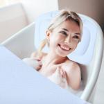 Ergonomic Waterproof Bath Pillow with Suction Cups